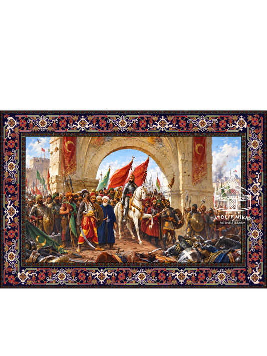 Yatay 1453 İstanbul'un Fethi Etnik Duvar Halısı